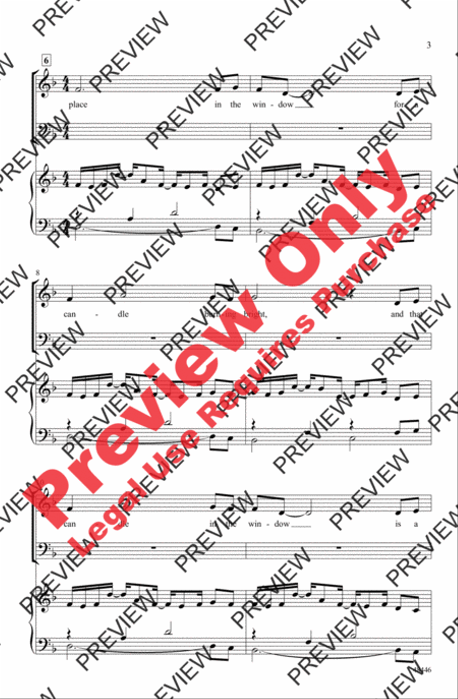 The Candle Is a Symbol 3-Part scores gallery preview page 3