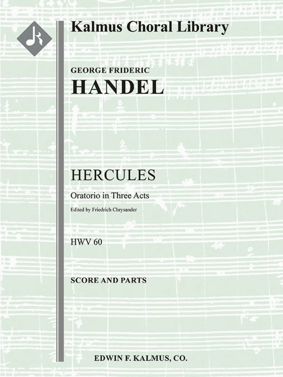 Hercules, HWV 60 (Score: Chrysander; Parts: Peters - abridged) 4-Part scores gallery preview page 1