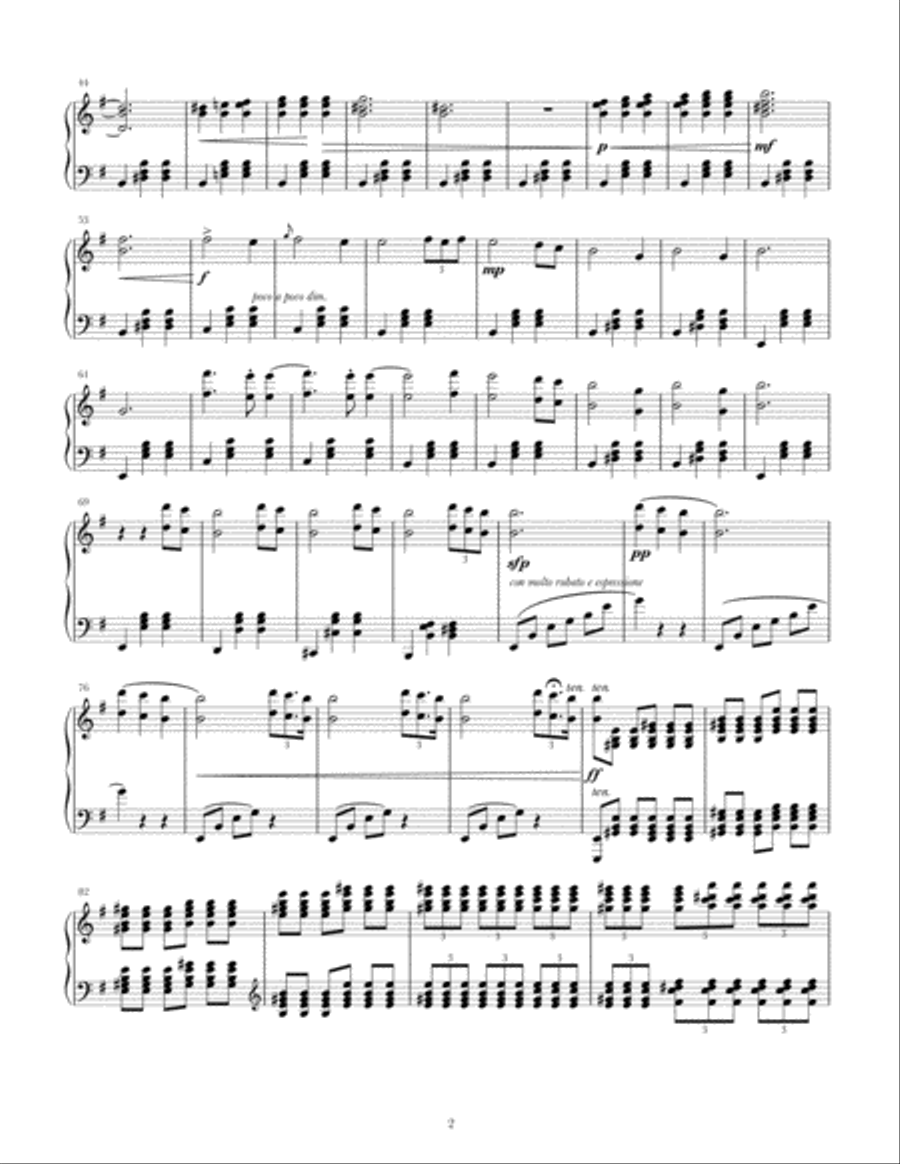 Valse Fantasie Piano Solo scores gallery preview page 2