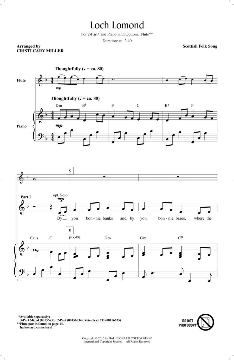 Loch Lomond Loch Lomond 2-Part scores gallery preview page 1