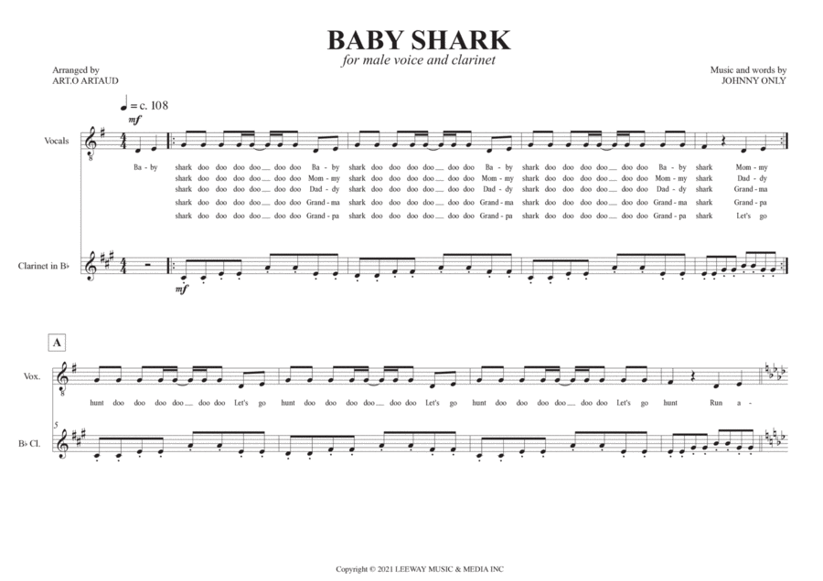 Baby Shark Baby Shark Chamber Music scores gallery preview page 1
