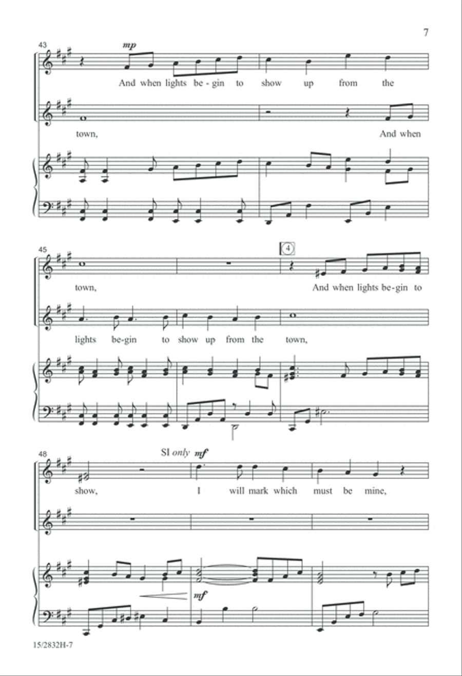 Afternoon on a Hill SSA scores gallery preview page 7