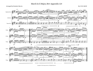 March In G Major, Bwv Appendix 124