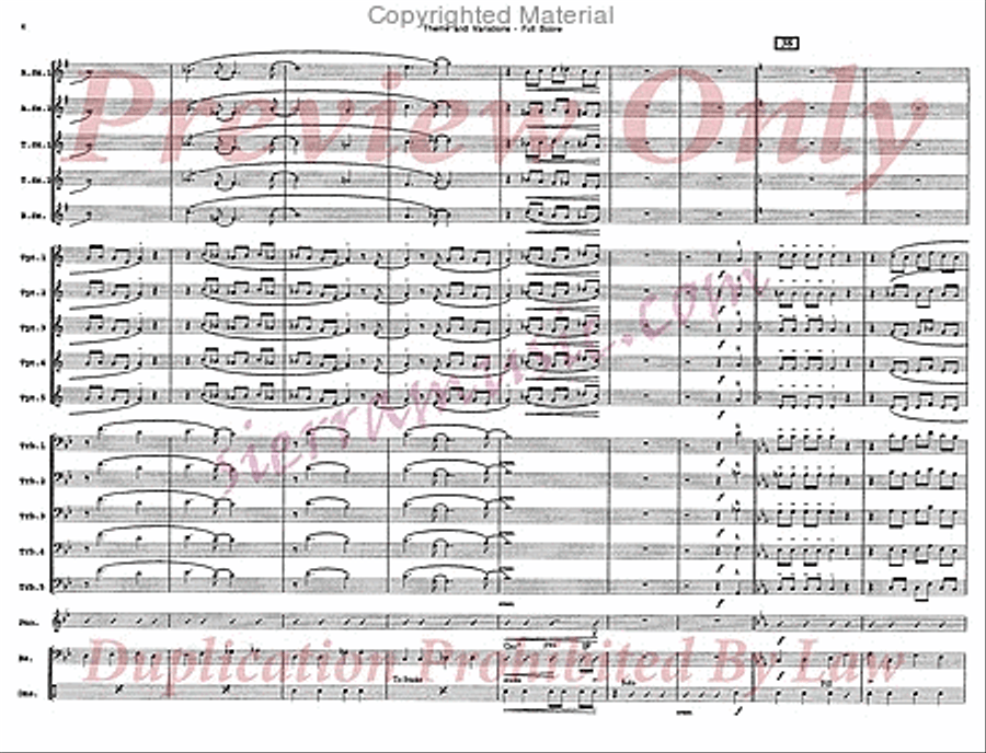 Theme And Variations Jazz Ensemble scores gallery preview page 5