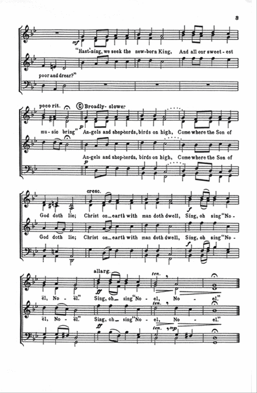 Whence Comes this Rush of Wings Divisi scores gallery preview page 3