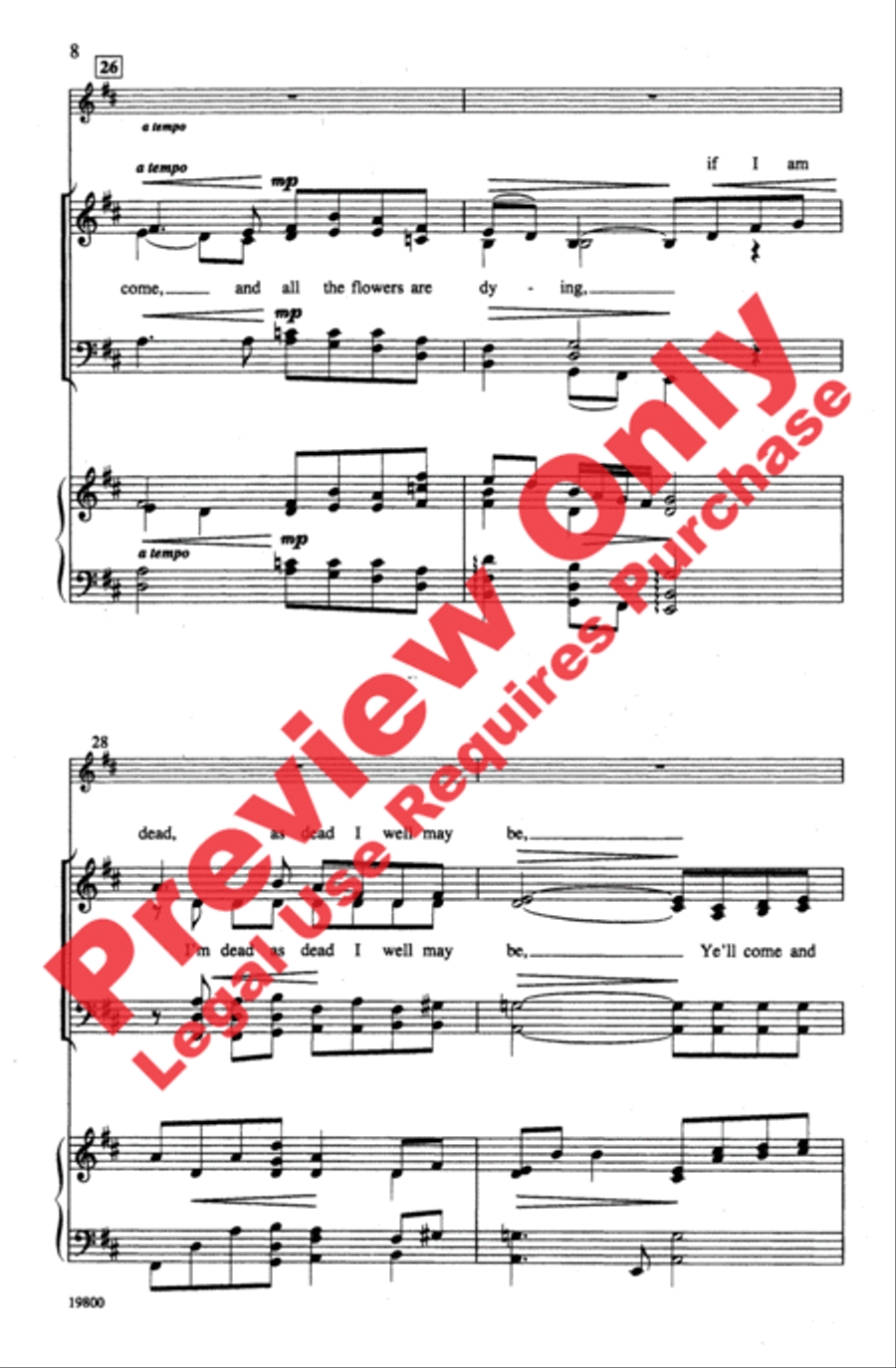 Danny Boy 4-Part scores gallery preview page 8