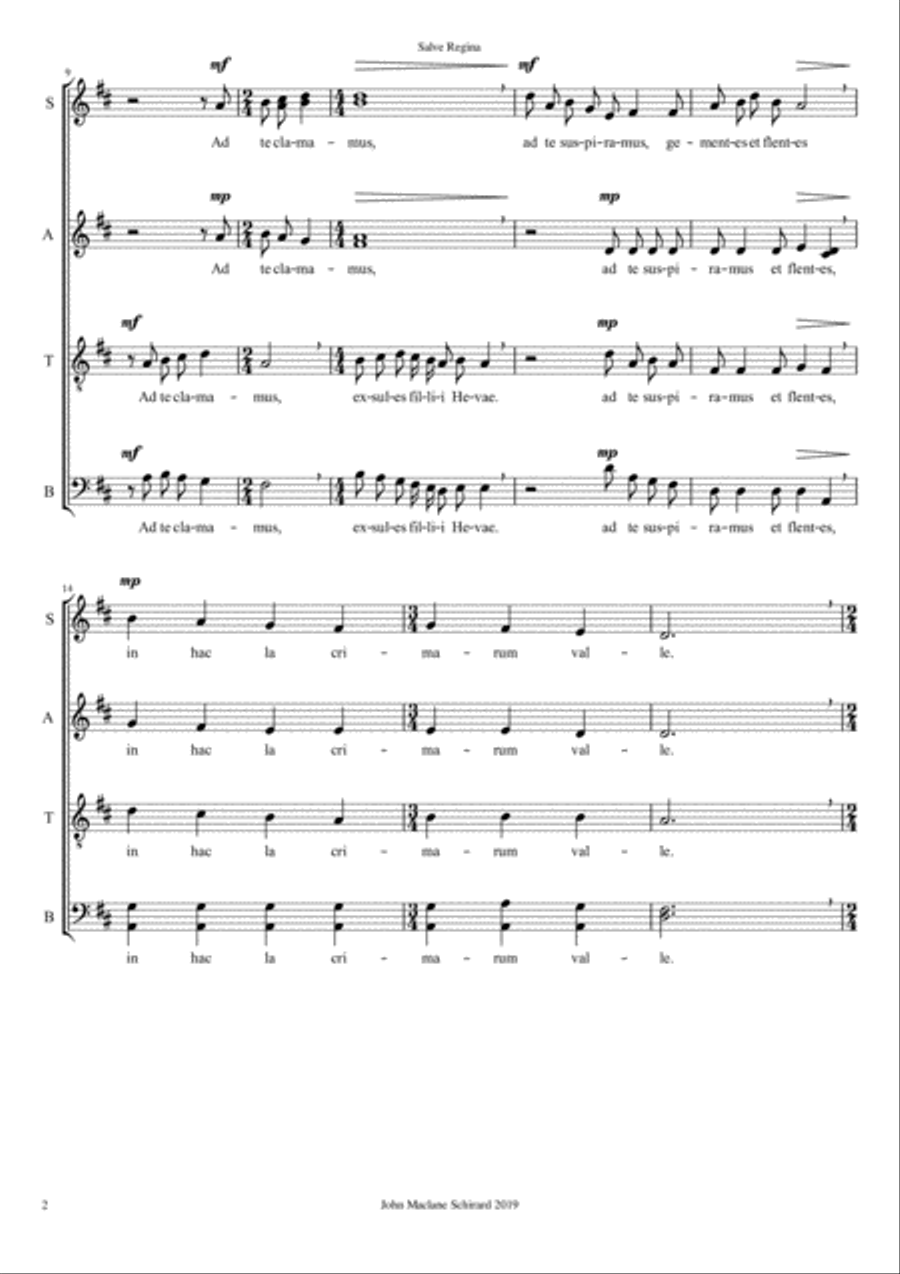Salve Regina 4-Part scores gallery preview page 2