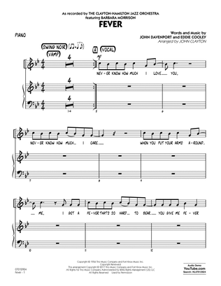 Fever (Key: G min) - Piano/Vocal