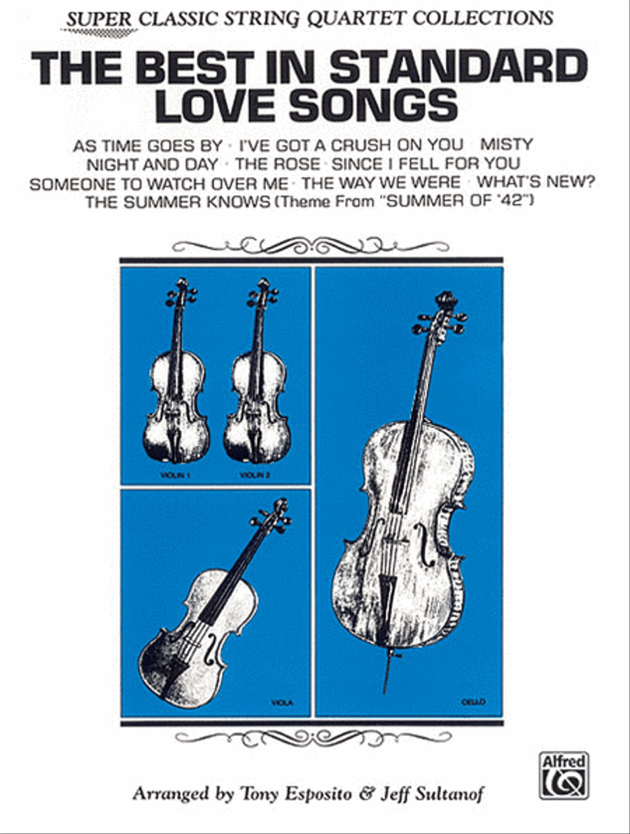 The Best in Standard Love Songs String Quartet scores gallery preview page 1