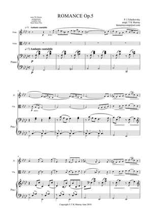 Tchaikovsky - Romance Op.5 - Flute, Viola & Piano