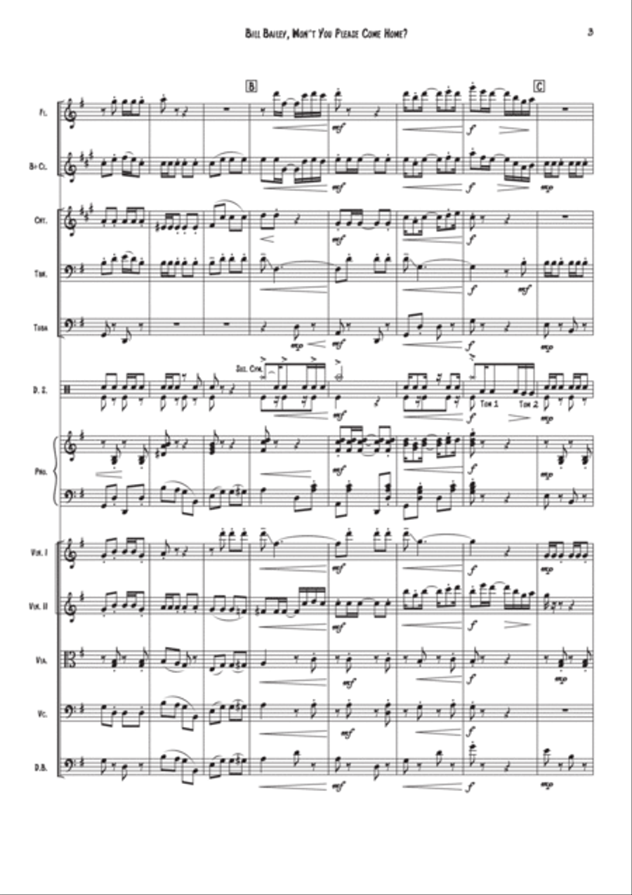 Bill Bailey, Won't You Please Come Home? Clarinet scores gallery preview page 5