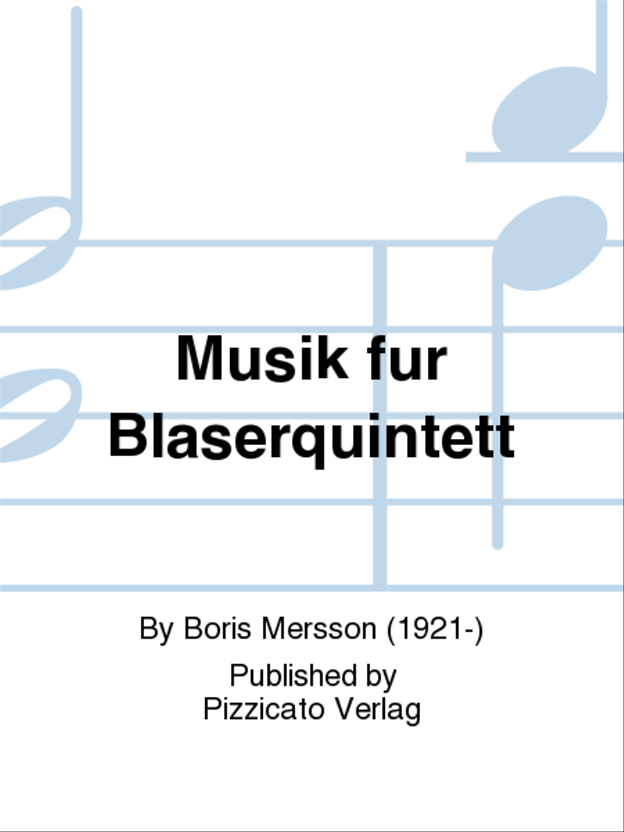 Musik fur Blaserquintett Musik fur Blaserquintett School and Community scores gallery preview page 1