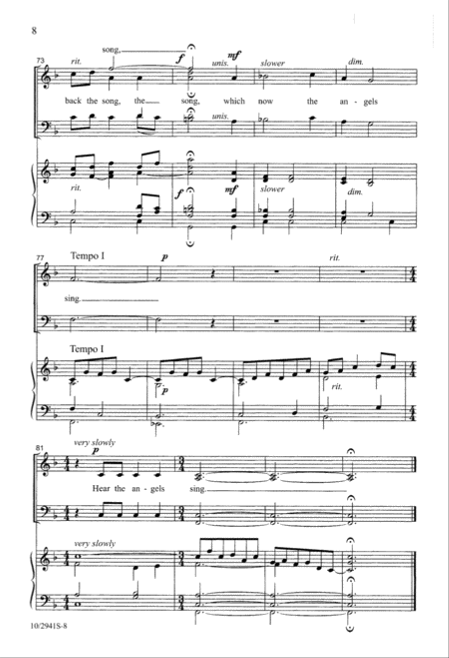 It Came upon the Midnight Clear 4-Part scores gallery preview page 8