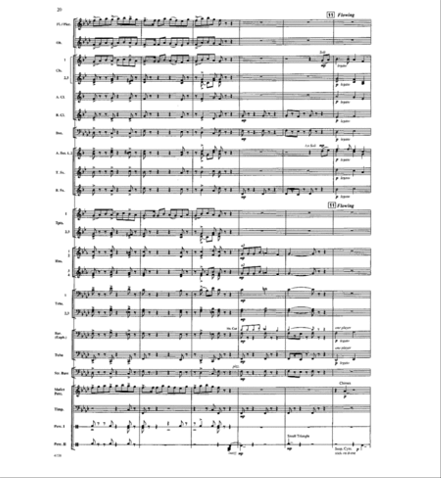 Where the River Flows Where the River Flows Concert Band scores gallery preview page 19