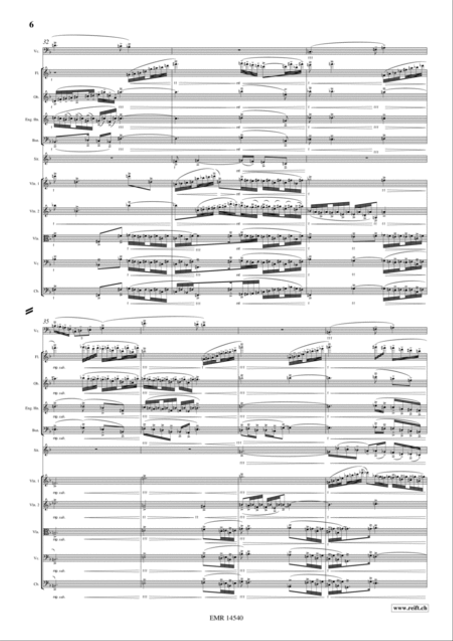 Cello Concerto Glints and Stars Chamber Orchestra scores gallery preview page 6