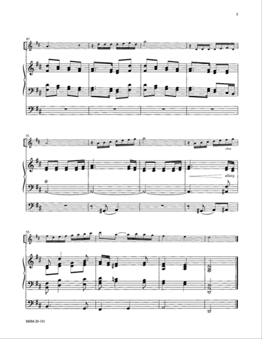 Two Festive Christmas Settings for Trumpet and Organ Trumpet scores gallery preview page 4