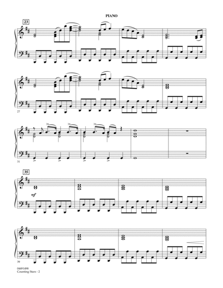 Counting Stars - Piano