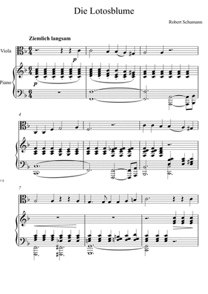 Robert Schumann - Die Lotosblume (Viola Solo)