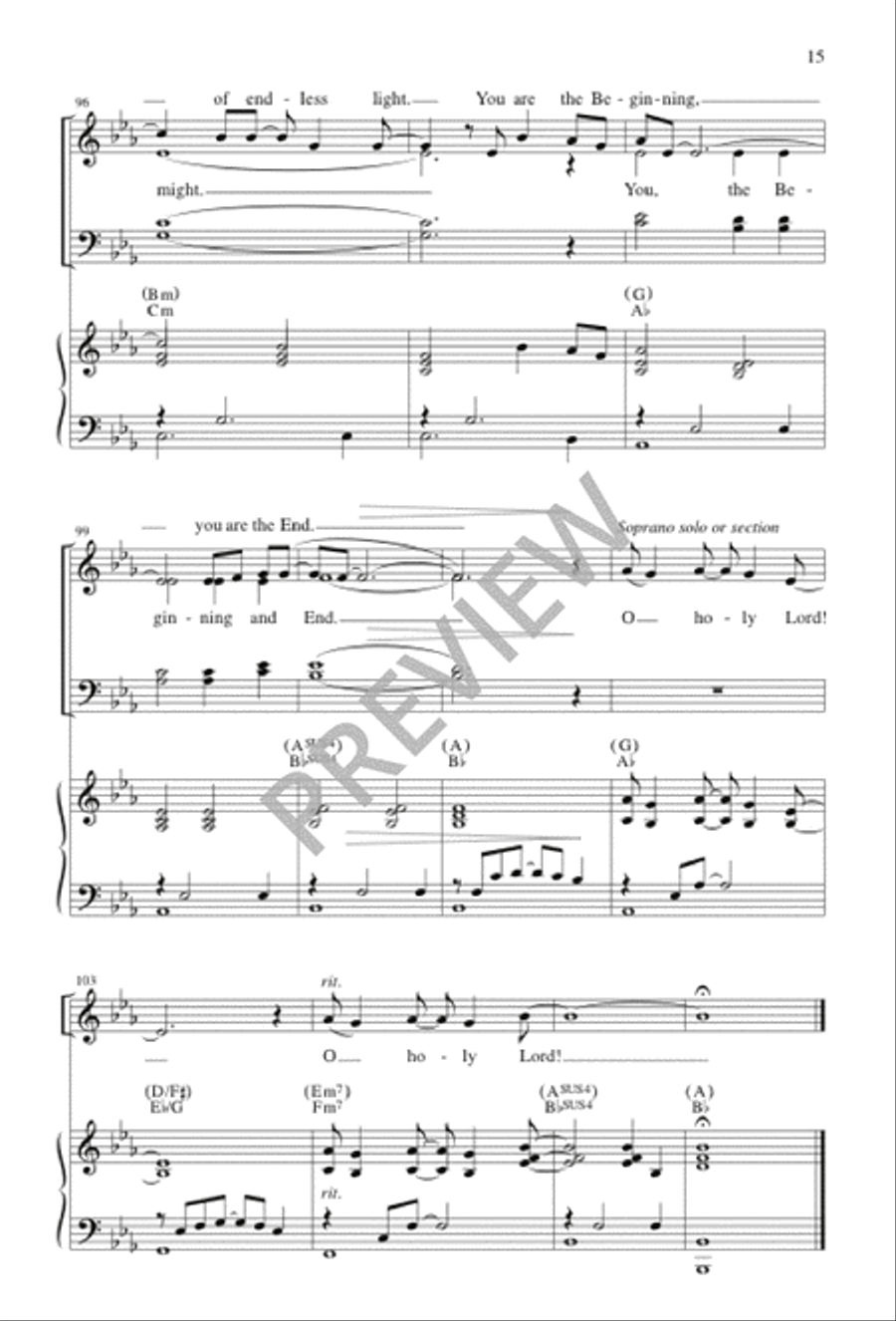 The Beginning and the End 4-Part scores gallery preview page 15