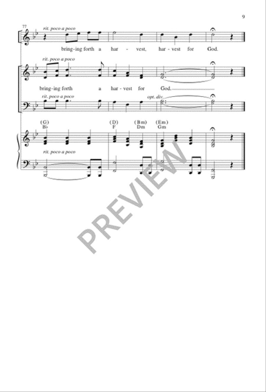 Planting, Reaping 3-Part scores gallery preview page 9