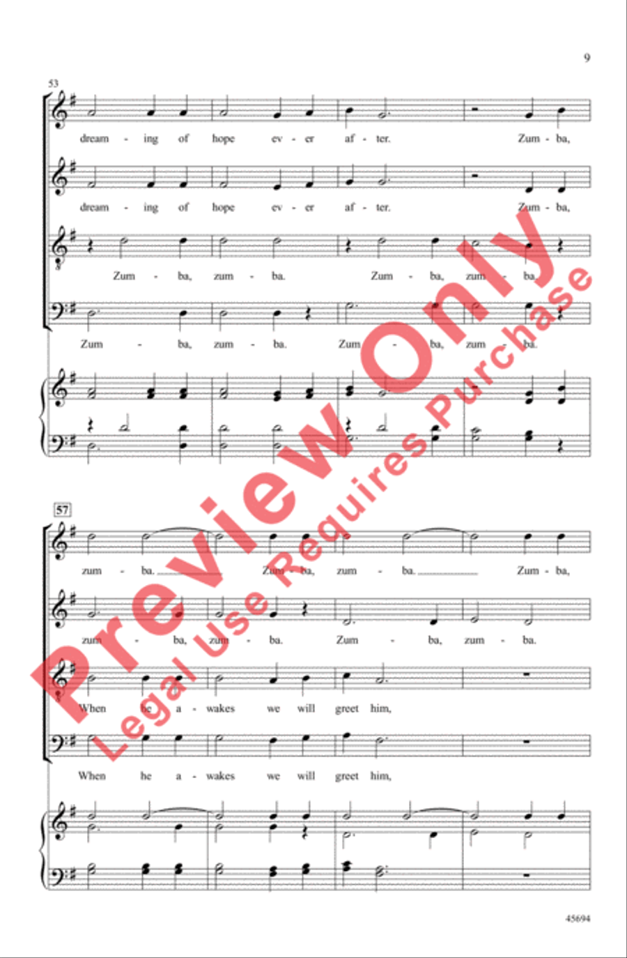 Zumba, Zumba 4-Part scores gallery preview page 9