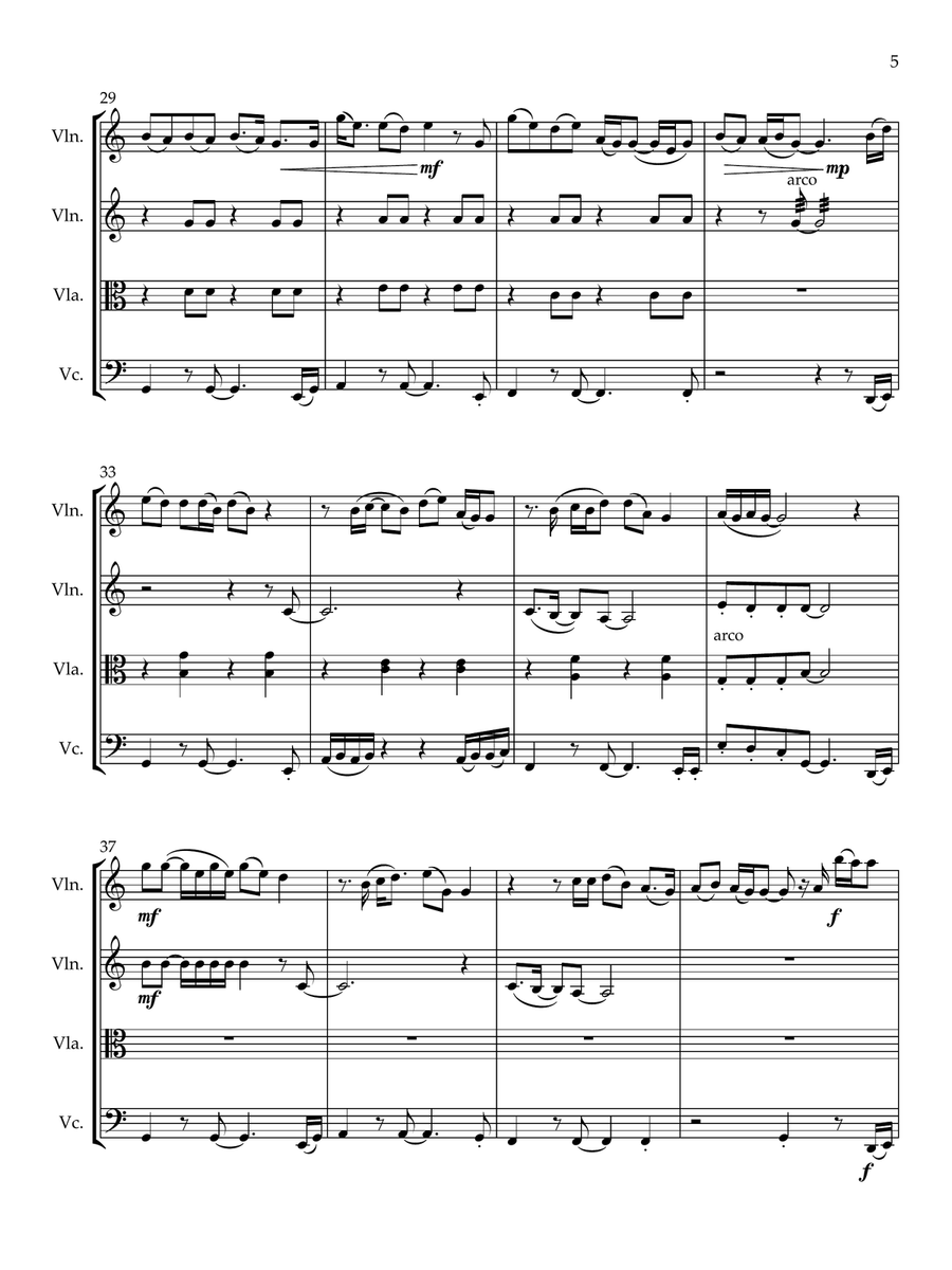 Consider Me String Quartet scores gallery preview page 6