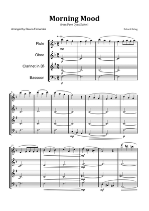 Morning Mood by Grieg - Woodwind Quartet