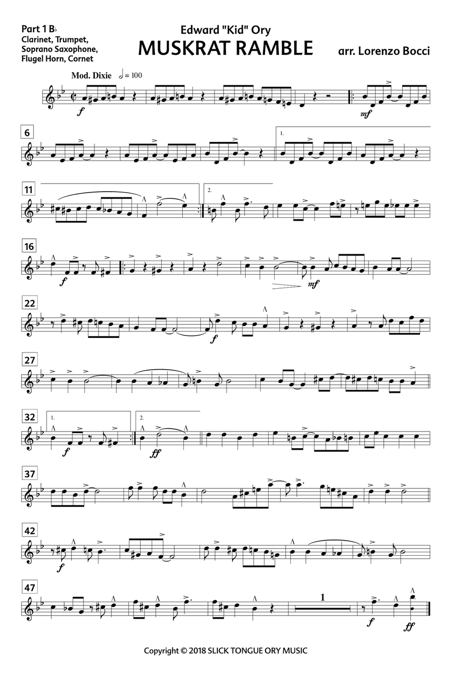 Muskrat Ramble (Instrumental) Concert Band scores gallery preview page 4