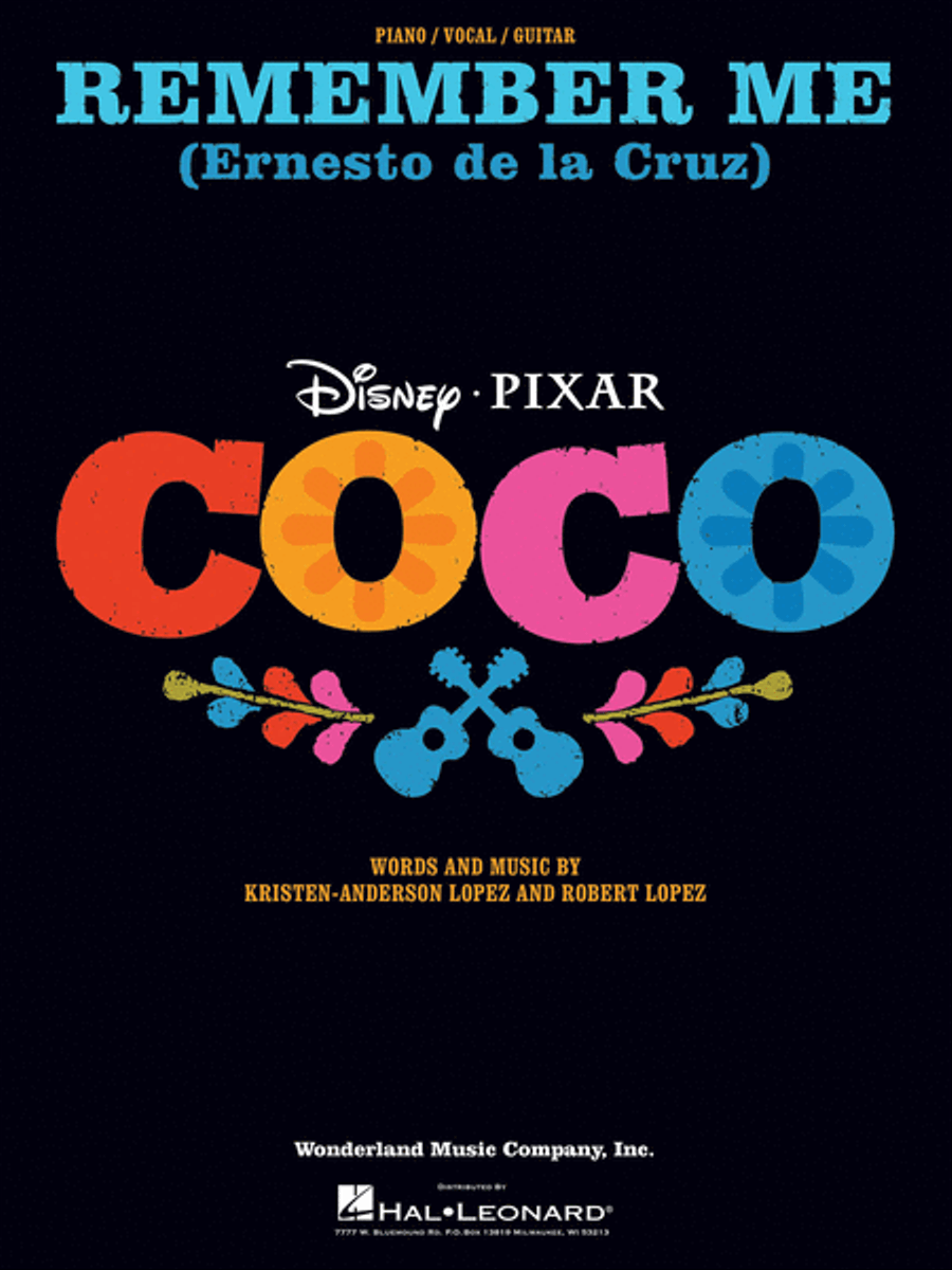Remember Me (Ernesto de la Cruz) (from Coco) Piano, Vocal, Guitar scores gallery preview page 1