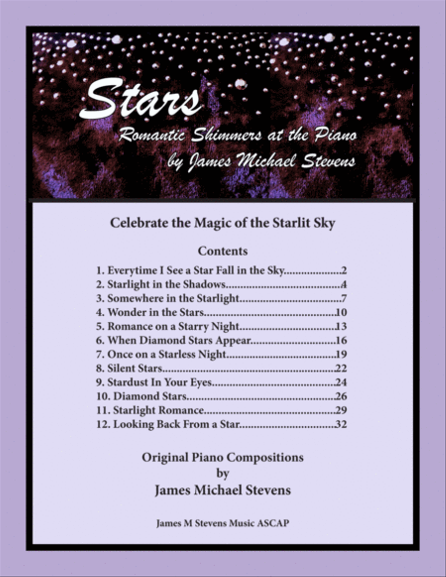 STARS - Romantic Shimmers at the Piano Piano Solo scores gallery preview page 1