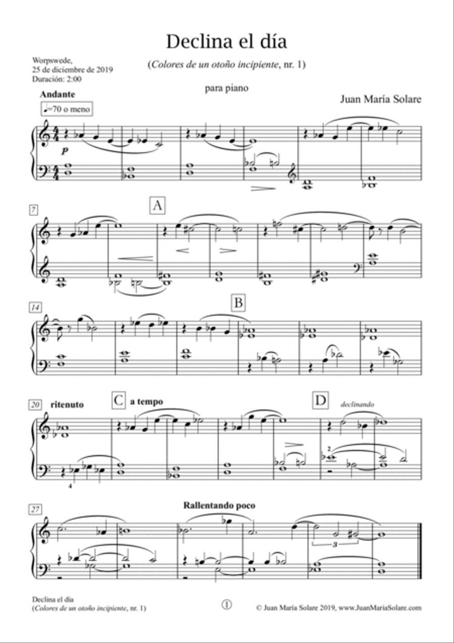 Colores de un otoño incipiente Piano Method scores gallery preview page 6