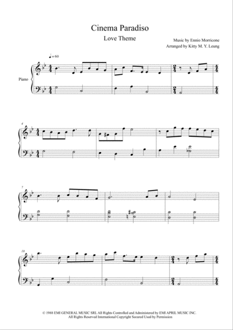 Cinema Paradiso Cinema Paradiso Piano Solo scores gallery preview page 3