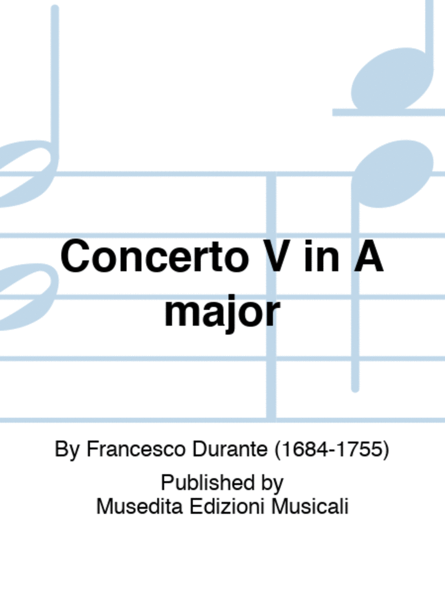 Concerto V in A major String Orchestra scores gallery preview page 1