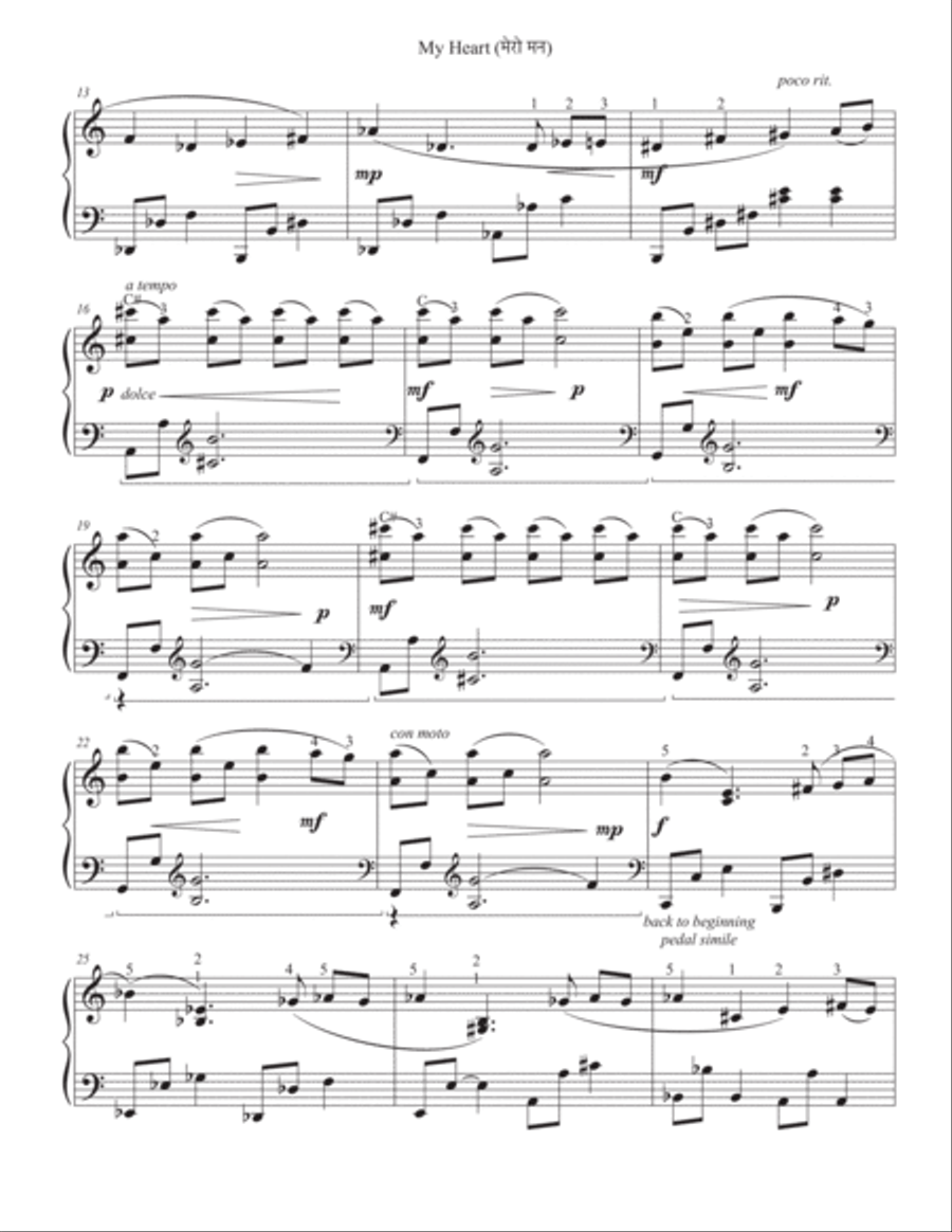My Heart (मेरो मन) My Heart (मेरो मन) Piano Method scores gallery preview page 2