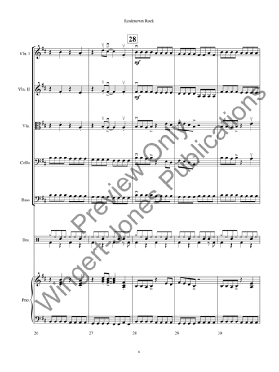 Rosintown Rock Rosintown Rock String Orchestra scores gallery preview page 9