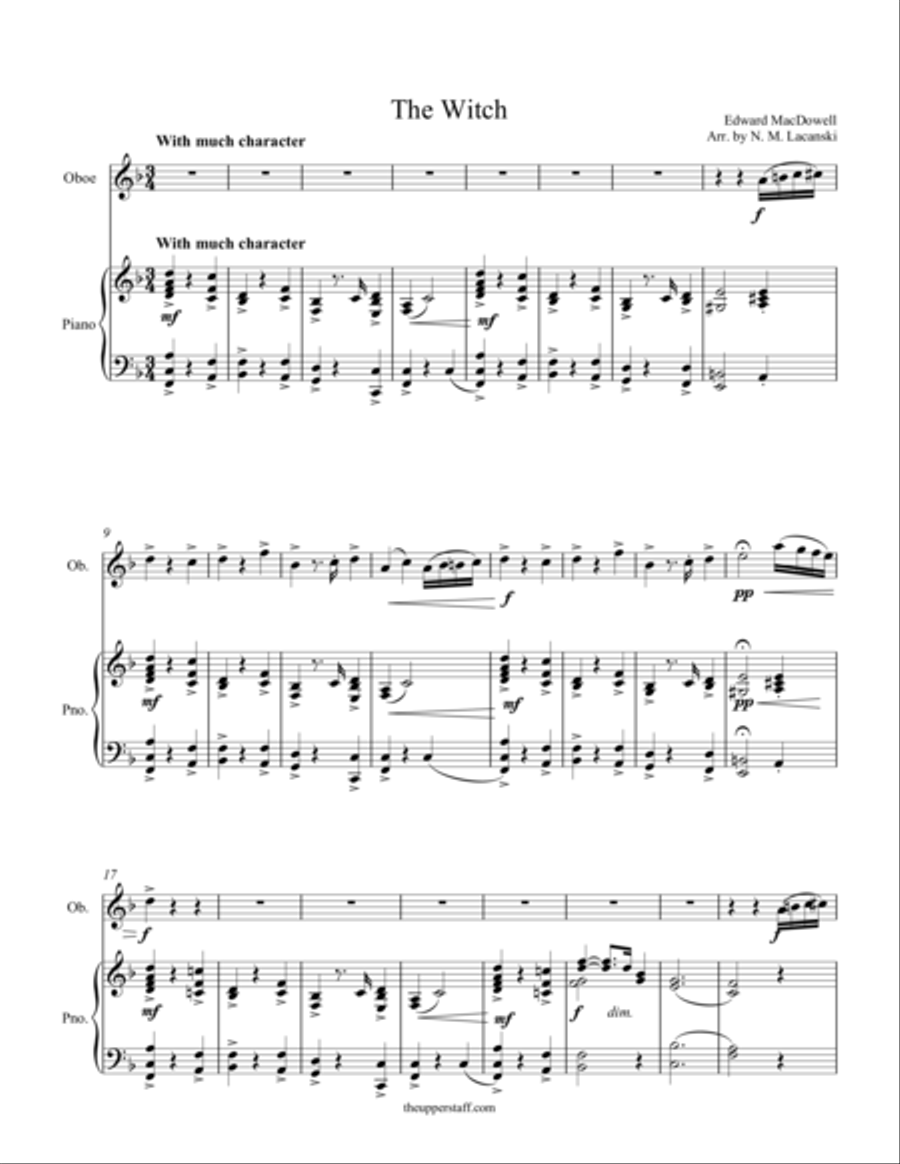The Witch The Witch Piano scores gallery preview page 1