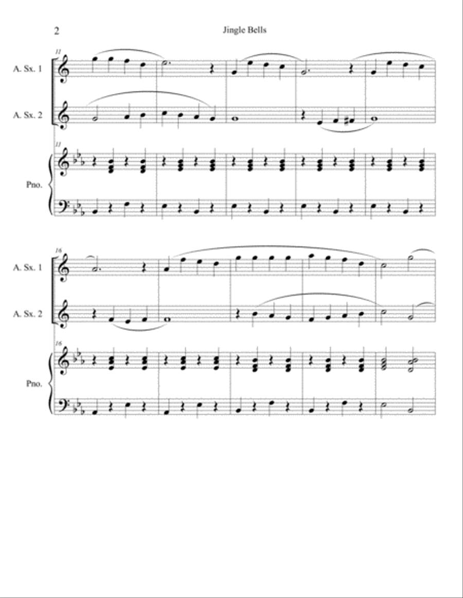 10 Christmas Duets for Alto Sax with piano accompaniment vol. 1 image number null