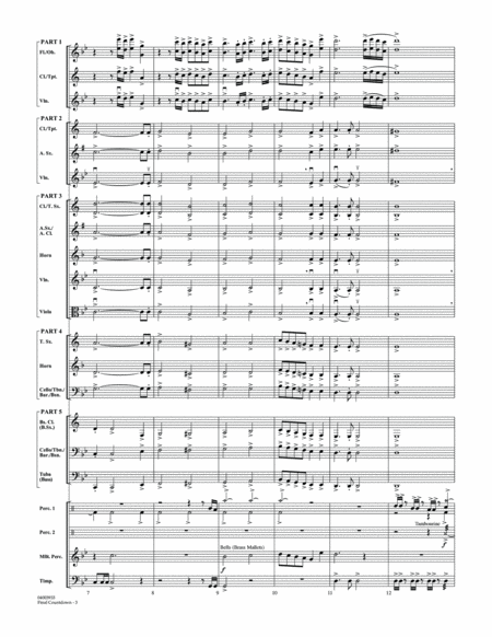 Final Countdown - Conductor Score (Full Score)