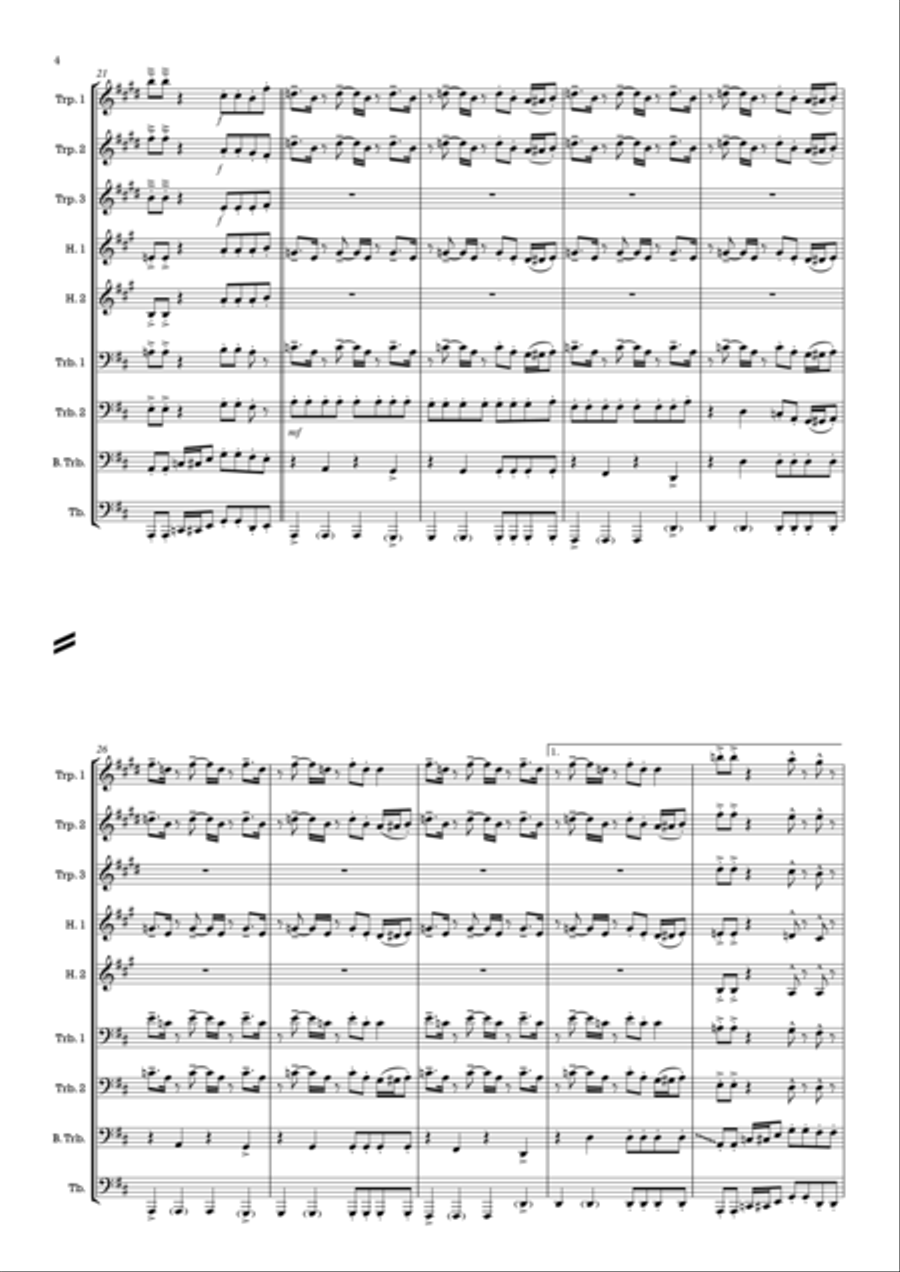 Ghostbusters Brass Ensemble scores gallery preview page 4
