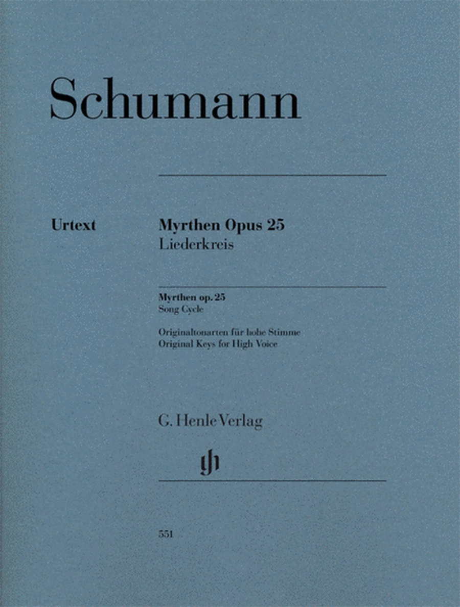 Schumann - Myrthen Op 25 High Voice/Piano