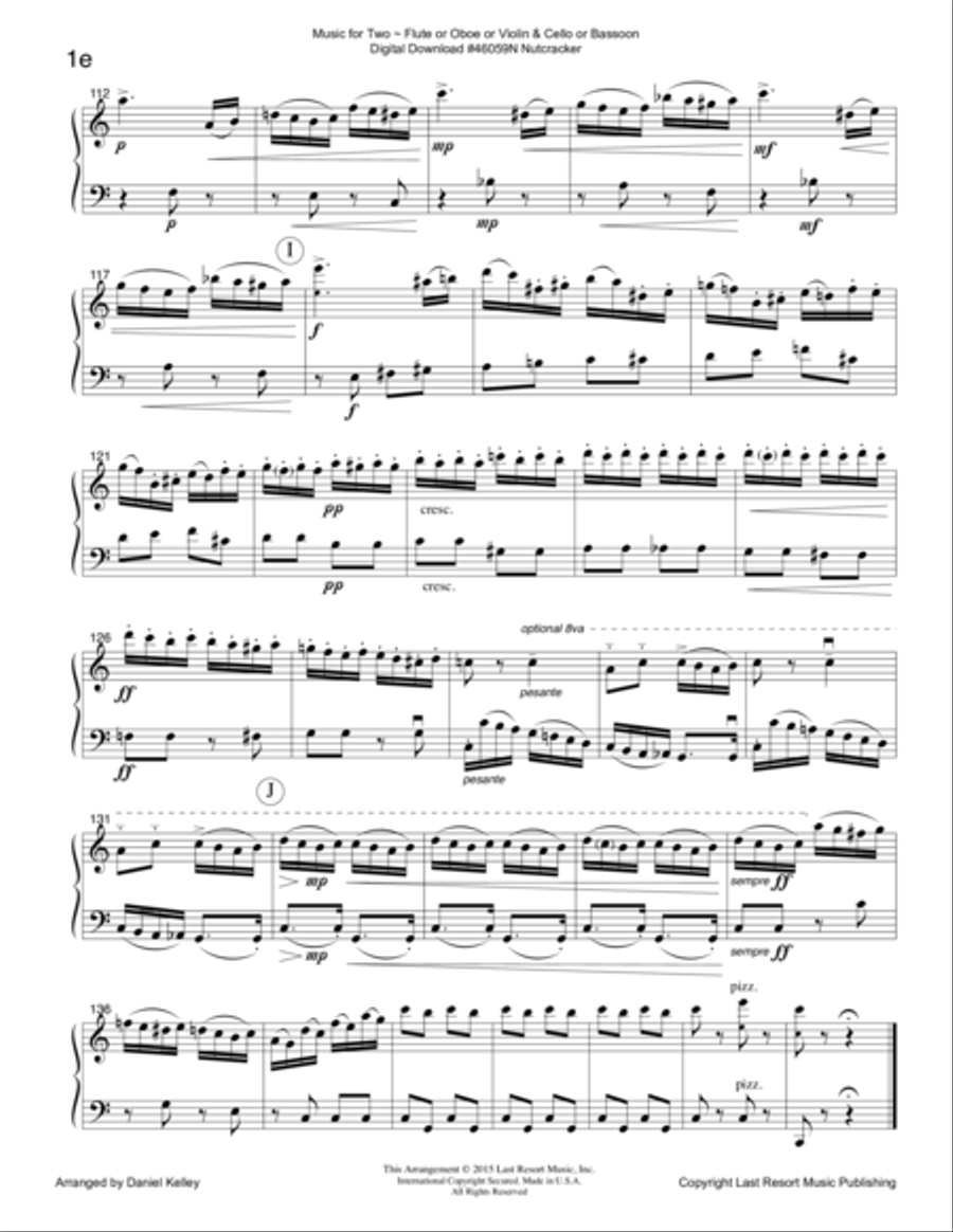 The Nutcracker - Duet - for Flute or Oboe or Violin & Cello or Bassoon - Music for Two Small Ensemble scores gallery preview page 6