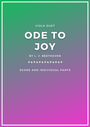 Book cover for Ode to Joy sheet music for Viola Duet