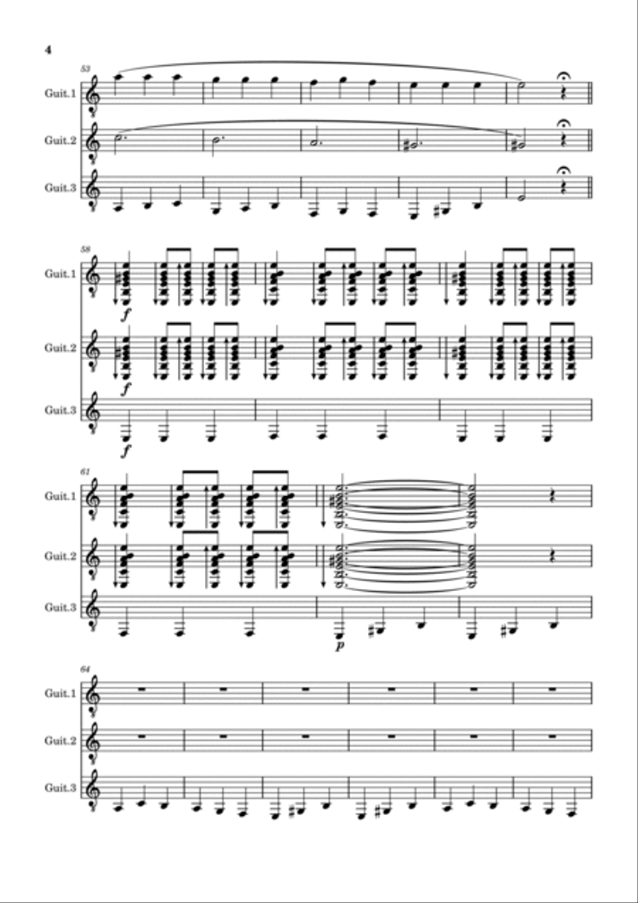 Malagueña Guitar Ensemble scores gallery preview page 4