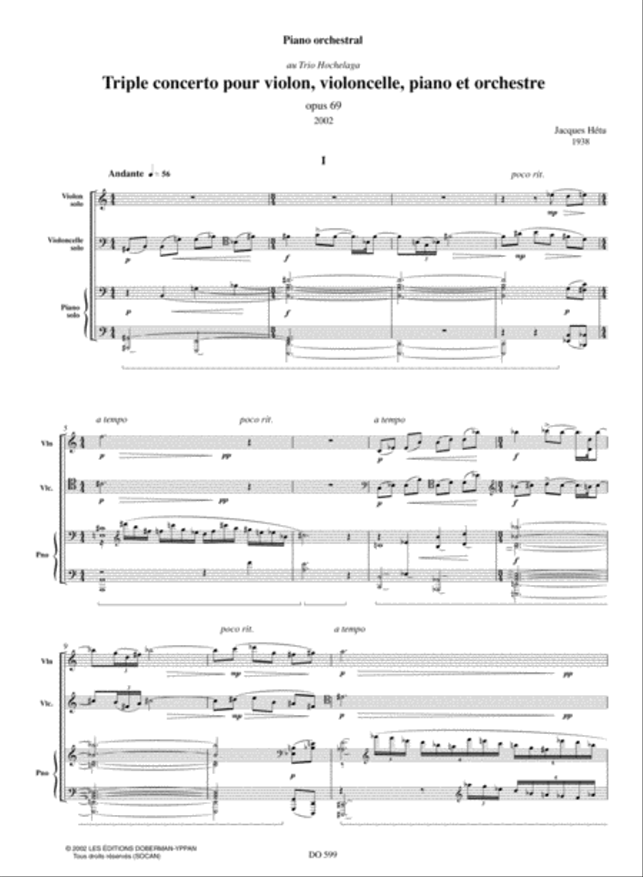 Triple concerto op. 69 (piano red) Orchestra scores gallery preview page 3