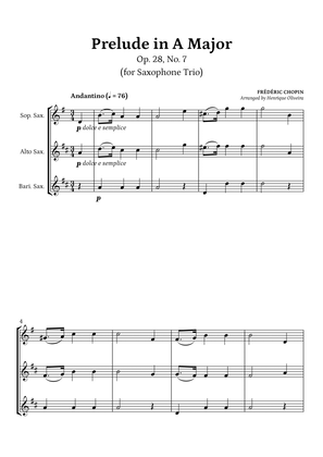 Prelude Op. 28, No. 7 (Saxophone Trio) - Frédéric Chopin