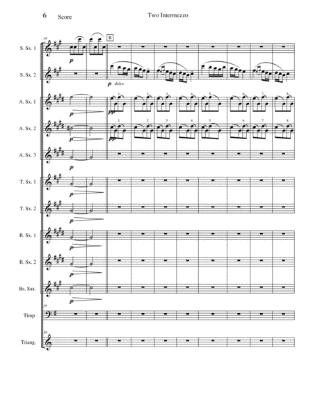Intermezzo No. 2 from Two Intermezzo Tenor Saxophone - Digital Sheet Music