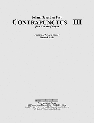 Contrapunctus 3 - STUDY SCORE ONLY