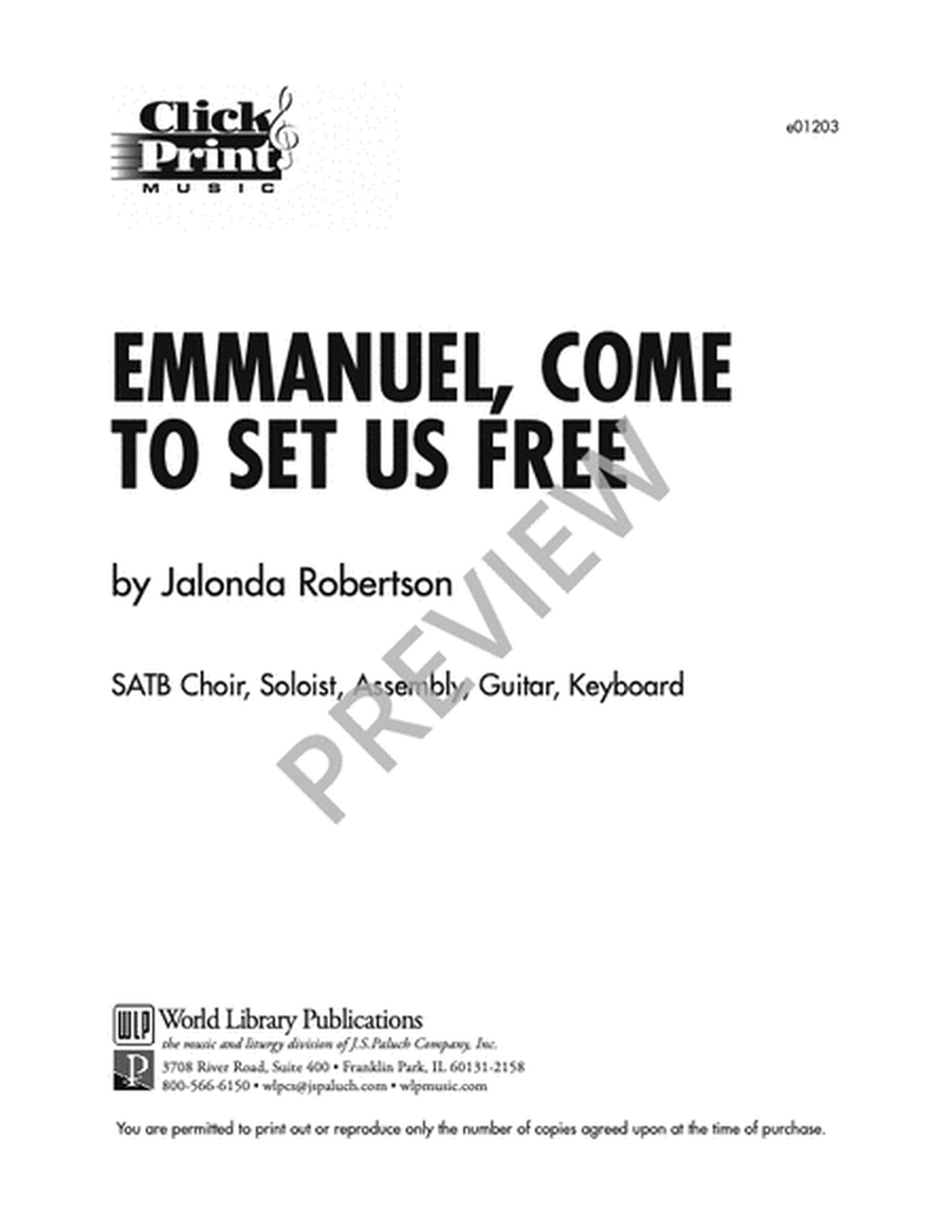 Emmanuel, Come to Set Us Free image number null