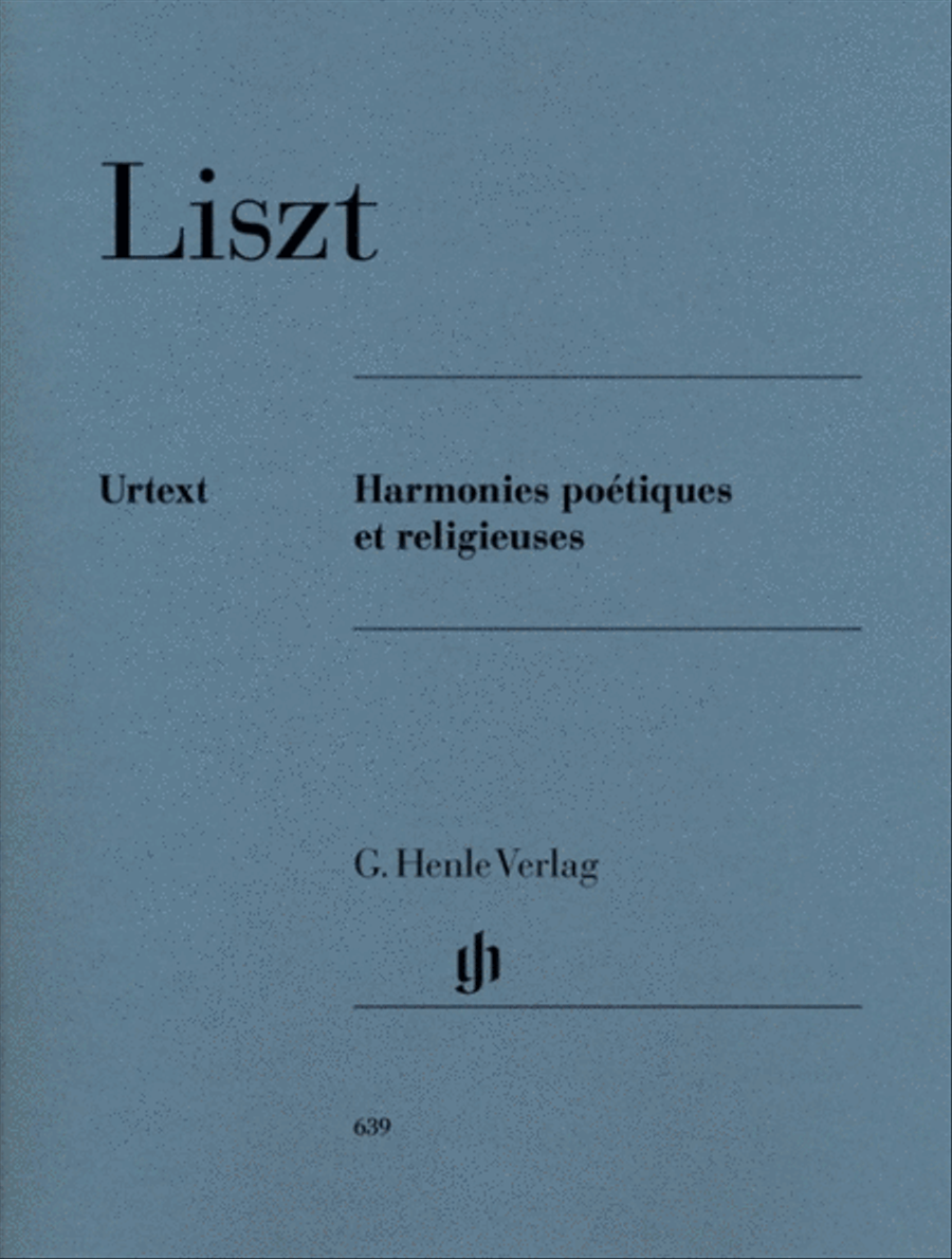 Harmonies Poetiques Et Religieuses Urtext Piano Solo scores gallery preview page 1