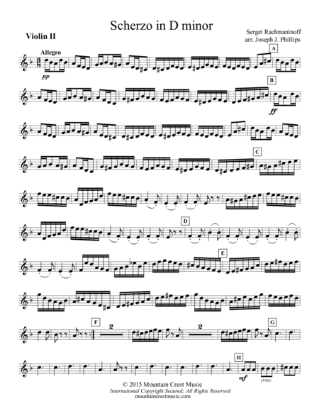 Scherzo in d minor-Violin 2 part